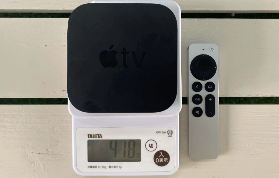 Apple TV 4Kの重量
