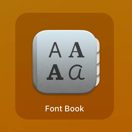 Font Bookアプリについて