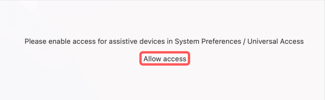 Allow accessを選択する