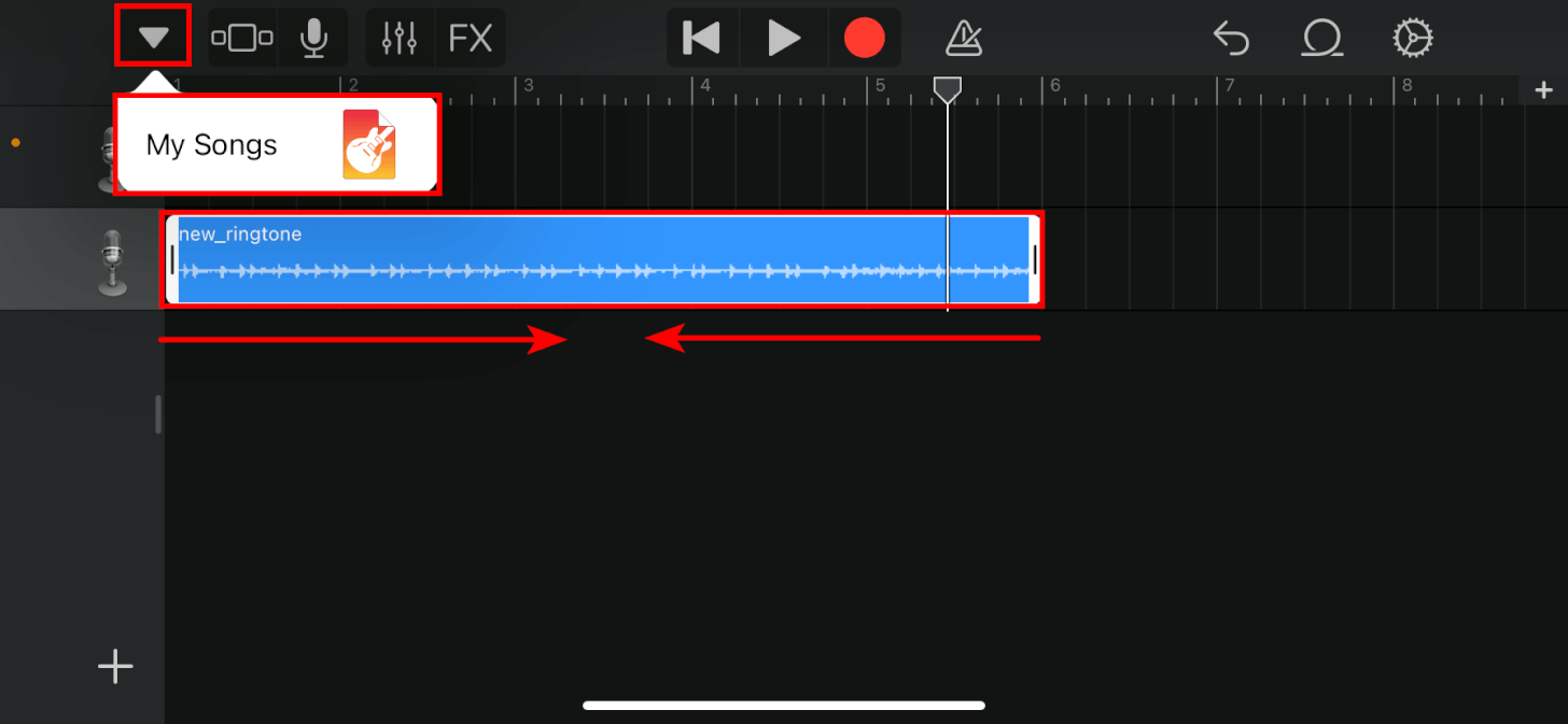 My Songsを選択する